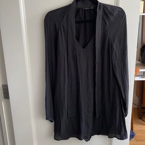 Aritzia Black Long-Sleeve mini Dress